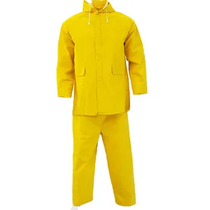 Hot sales public worker100%PVC waterproof and windproof rainsuit