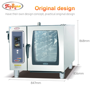 Thép không gỉ thương mại bảng TOP 5 lớp Điều khiển kỹ thuật số Lò nướng đối lưu EOA-51F với phun - Product Image 2