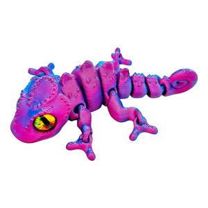 Figurine Articulée en Plastique Imprimée en 3D avec Yeux de Caméléon, Articulations Mobiles, Jouet Anti-Stress, Décoration de Bureau, Cadeau Reptile - Product Image 4