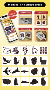 เครื่องพิมพ์ช็อกโกแลต 3 มิติ เกรดอาหาร สำหรับใช้งานเชิงพาณิชย์ ประสิทธิภาพสูง พร้อมบริการผลิตขนม 3 มิติ ตามสั่ง สำหรับ<span class=keywords><strong>ร้าน</strong></span><span class=keywords><strong>ขนม</strong></span>หวานและร้านเค้ก - Product Image 3