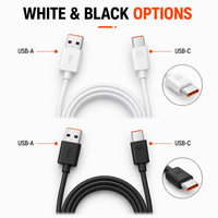 Câble de charge rapide USB vers Type C 6A, câble de données USB-C, câbles de données USB C, ligne de charge pour téléphone, orange, de fabrication industrielle