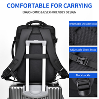 Sac à dos pour ordinateur portable extensible en PU haut de gamme, grande capacité, tendance, pour homme, idéal pour les affaires, les loisirs et les voyages