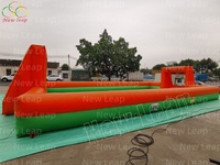 Nouveau saut gonflable Pvc Commercial Football terrain de football terrain de terrain Orange vert compétition jeu de Sport