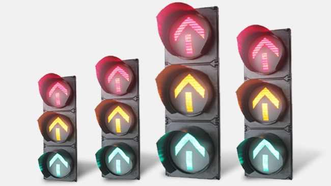 NOKIN製 4方向ソーラーLED信号機 - UV耐性、視距離≥300m