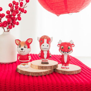 งานฝีมือ<span class=keywords><strong>ไม้</strong></span>สุดสร้างสรรค์เครื่องประดับตั้งโต๊ะสไตล์จักรราศีของจีนไม้เนื้อแข็งเครื่องประดับบ้านแกะ<span class=keywords><strong>สลัก</strong></span>ของขวัญคริสต์มาส - Product Image 4