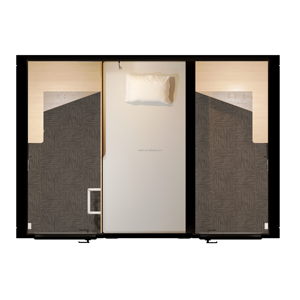 WE Smart Panel de madera Cerradura de puerta Cápsula Cama para dormir Diseño moderno Material ignífugo para la escuela Hotel Albergue juvenil Uso en <span class=keywords><strong>el</strong></span> hogar - Product Image 4