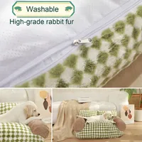 Lapin en peluche canapé-lit pour animaux de compagnie poids élevé chaud confortable lit pour chien amovible lavable lit pour chat