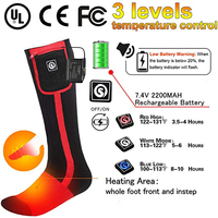 Chaussettes chauffantes pour l'équitation, batterie rechargeable, chaussettes thermiques d'hiver pour l'équitation, chaussettes chaudes en fibre de carbone pour bottes, usine OEM ODM