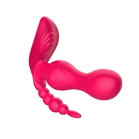 Vibrateur portable pour culotte avec télécommande, 3-en-1, point G, clitoris, anal, 10 fréquences, étanche IPX6, rechargeable par USB, en silicone