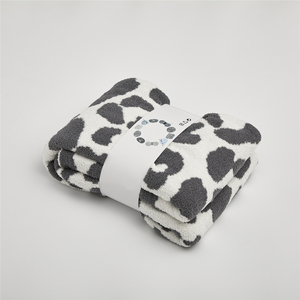 Couverture tricotée <span class=keywords><strong>en</strong></span> demi-velours BWE, <span class=keywords><strong>couvre</strong></span>-<span class=keywords><strong>lit</strong></span> <span class=keywords><strong>en</strong></span> microfibre à imprimé léopard, couverture décorative moelleuse et épaisse - Product Image 5