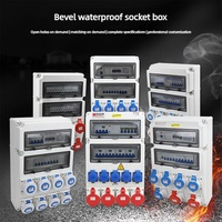 Armoire de distribution d'alimentation industrielle murale étanche IP65 en alliage PC résistant aux chocs, personnalisable OEM/ODM, 6 prises 32A