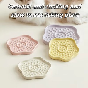 Ciotole in Ceramica a Forma di Fiore <span class=keywords><strong>per</strong></span> <span class=keywords><strong>Cani</strong></span>, Ecologiche, con Motivo Solido, Adatte a Microonde e Lavastoviglie, Impermeabili <span class=keywords><strong>per</strong></span> Viaggi - Product Image 3
