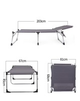 Cama Plegable de Aluminio para Exteriores, Moderna y Grande, con Tela Teslin, Super Resistente, Capacidad de 150 kg, Cama Extensible para Playa, Parque u Hospital