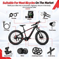 Kit de conversion de vélo électrique à moteur central 52V 1000W à couple élevé avec écran LCD couleur pour VTT, en stock UE/US