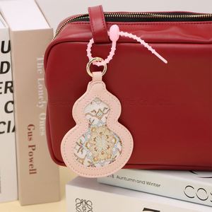 Stylish Gourd Shaped PU Leather Luggage <b>Tag</b> Transparent Window Travel Gift Bag Accessories Suitcase <b>Name</b> <b>Tag</b> Good Luck Gifts - Product Image 4