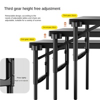 Table pliante en métal pour barbecue, idéale pour les événements en direct, les dortoirs, les camping en plein air et les stands de marché nocturne