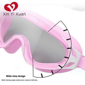 Lunettes de natation unisexes pour enfants, HD anti-buée, grande monture, étanches, en matériau PC, équipement de natation professionnel - Product Image 4