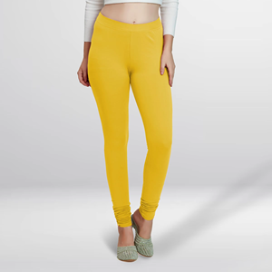 Leggings jaunes tendance pour femmes, extensibles, coupe slim, confortables, décontractés, élégants - Product Image 1