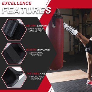 Protège-Tibias de <span class=keywords><strong>Boxe</strong></span> Muay Thai en Cuir PU pour Entraînement MMA Kickboxing - Product Image 4