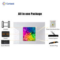 Canbest Fiw P2.5 İç Mekan Gob LED Video Duvar Sistemi 640x480mm Çarpışma Önleyici Kablosuz LED Panel Ekran Alışveriş Merkezi Girişi için