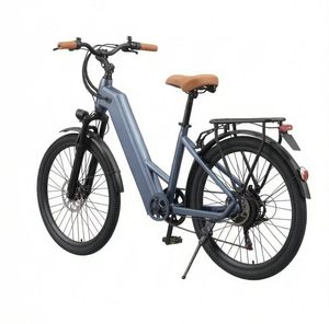Pneus de 26 pouces, batterie au lithium cachée 36V10AH, amortisseur avant sans balais, frein à disque avant et arrière, vélo électrique rétro à 7 vitesses - Product Image 3