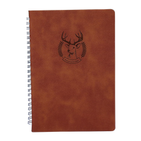Carnet à spirale en kraft personnalisé avec logo AI-MICH, pages vierges, pour l'école, le bureau, cadeaux promotionnels