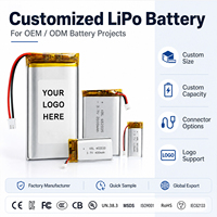 بطارية ليثيوم بوليمر رقيقة للغاية 3.7 فولت 210 مللي أمبير 302525، حل مخصص OEM ODM لبطاريات NFC RFID للملصقات الذكية وأجهزة استشعار إنترنت الأشياء