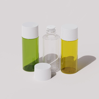 Flacon cosmétique PET transparent personnalisé de 80 ml et 100 ml avec réducteur d'orifice pour sérum capillaire, huile essentielle et traitement du cuir chevelu