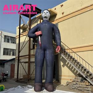 Personaje inflable decorativo de Halloween, hombres inflables de Halloween que sostienen cuchillos para decoraciones de festivales - Product Image 1