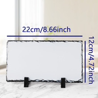 SH15 Plaque photo en pierre à sublimation, cadre photo vierge en pierre pour transfert thermique avec support, plaque photo personnalisable pour la décoration intérieure