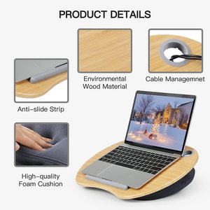 Table d'ordinateur Portable en bois, support de bureau Portable avec coussin Legend Offre Spéciale bambou Logo personnalisé pour étudiants pour la maison et le bureau - Product Image 3