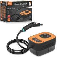 Máquina de Limpieza a Vapor RAF R.1375 de 1250 ml, 1500 W, 4 Bares, 155 °C, Cuerpo de PP y ABS, 11 Herramientas en 1 para Desengrasado Profundo y Limpieza de Vidrios