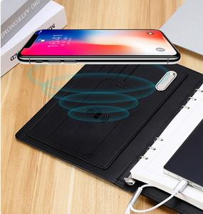 Carnet de notes d'affaires imprimé multifonctionnel A4 Organisateur Fast Mobile Power Chargement sans fil PVC Cuir Papier Couverture Cadeaux Journaux - Product Image 3