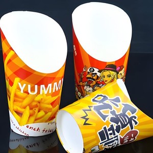 Bicchieri per Fast Food di Grado Alimentare, Porta Biscotti e Patatine, Bicchieri di Carta Usa e Getta per Churros e Patatine Fritte - Product Image 4