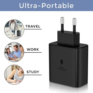 เครื่องชาร์จเร็ว USB-C PD 45วัตต์ EU UK ชนิดปลั๊กอะแดปเตอร์ชาร์จไฟติดผนังชนิด C สำหรับ Samsung <span class=keywords><strong>iPhone</strong></span> แล็ปท็อปโทรศัพท์มือถือ - Product Image 6
