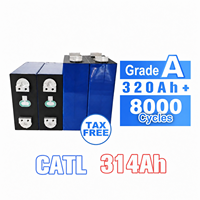 Batterie au phosphate de fer et de lithium CATL 3.2V 314Ah, qualité A, prismatique, cellule 314Ah 320Ah avec 8000 cycles pour les systèmes d'énergie solaire domestique