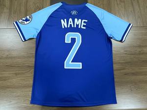 Vente en gros de t-shirts PURE à col en V personnalisés, 2 boutons, impression classique par sublimation, chemises en jersey de baseball boutonnées, tenues uniformes - Product Image 3