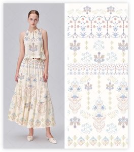 Custom Floral Printed Cotton <strong>Cloth</strong> - <strong>Small</strong> Flower Pattern Muslin/Voile/Duck Canvas | Cotton Poplin &amp; Lawn Dressmaking Fabric - Product Image 4