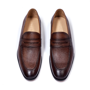 Chaussures en cuir véritable à bout rond et à enfiler |   Chaussures habillées pour hommes pour le bureau, les mariages et les occasions formelles - Product Image 4