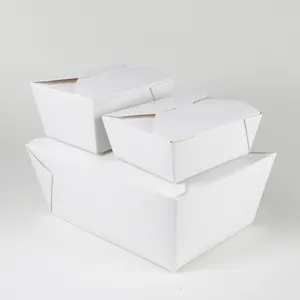 Einweg-Kraft papier Lebensmittel verpackung Pappkartons zum Mitnehmen Behälter zum Mitnehmen Mittagessen Lebensmittel Salat Lunchbox