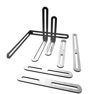 Support d'angle en <span class=keywords><strong>acier</strong></span> inoxydable à angle droit, épaissi, trou long, 90 degrés, pièce droite mobile, en forme de L, support d'étagère fixe - Product Image 1