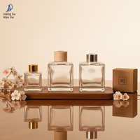Diffuseur d'aromathérapie haut de gamme carré en verre sans flamme, 50 ml, 100 ml, 150 ml, 200 ml
