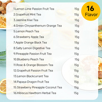Clqq fait à la main 15g mélangé santé thé sachet séché glacé infusion fruits thé papaye citron vert kiwi chrysanthème pamplemousse thé aux fruits naturels