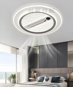 Modern bladeless <b>ceiling</b> fan with built in air filter <b>LED</b> <b>light</b> silent cooling for <b>bedroom</b> and living room - Product Image 3
