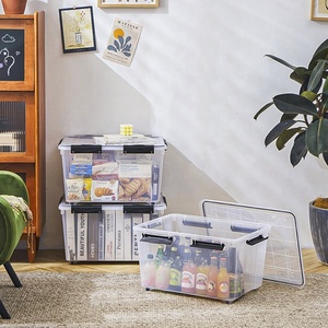 55L classical sealed plastic storage box heavy duty plastic container