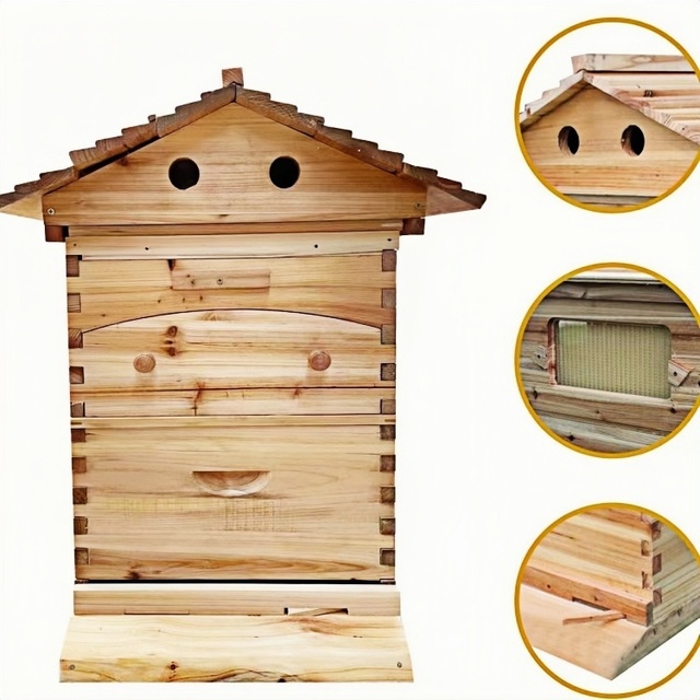 Low-priced, Hot-selling Automatic Mobile Beehives, Equipped with a Waterproof and Moisture-proof Cedar Honeycomb Brooder Box.