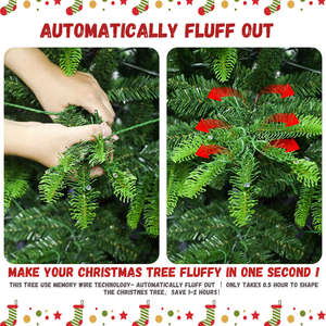 7ft 54inch <b>Christmas</b> Tree with Warm <b>Light</b> Decoration for Home Decoration Living Room - Product Image 3