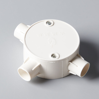 Boîte de jonction électronique en PVC étanche à l'eau, conforme à la norme BS EN61386, avec 3 connecteurs, vente en promotion