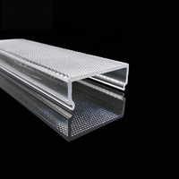 Diffuseur en plastique PC prismatique LED de bonne qualité, transparent / laiteux / givré, section linéaire et irrégulière, zone publique