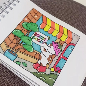 Livre de coloriage personnalisé sur le thème des animaux, 5 thèmes, 48 pages de dessins variés, crayons, feutres, papier à dessin - Product Image 3